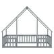 preview thumbnail 8 of 16, Twin Floor House Bed with Fence,Guardrails