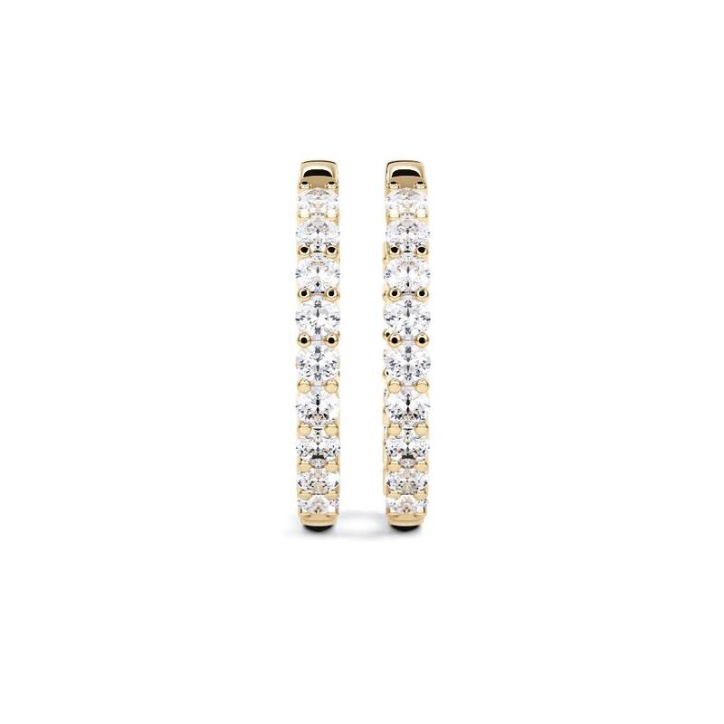 Vault Classic 2.50ct TW Natural Diamond Hoop Earrings (I VS2)