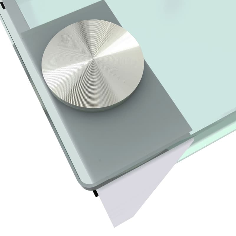 2-Piece 2-Layer Glass Side Table
