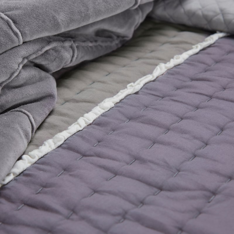 Olivia Grace Cotton Sham in Gray