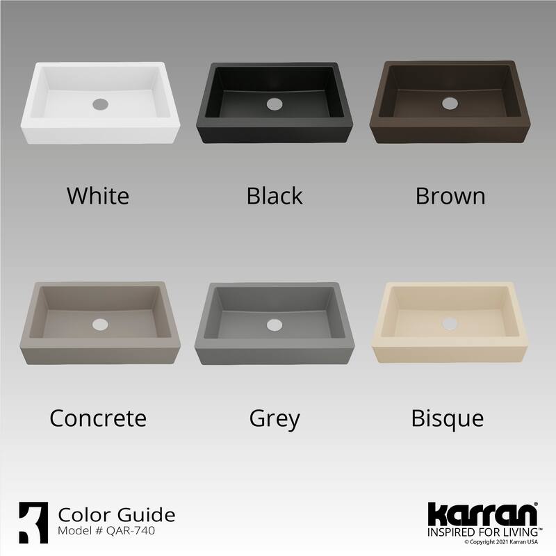 Karran Retrofit Apron Quartz Single Bowl Kitchen Sink
