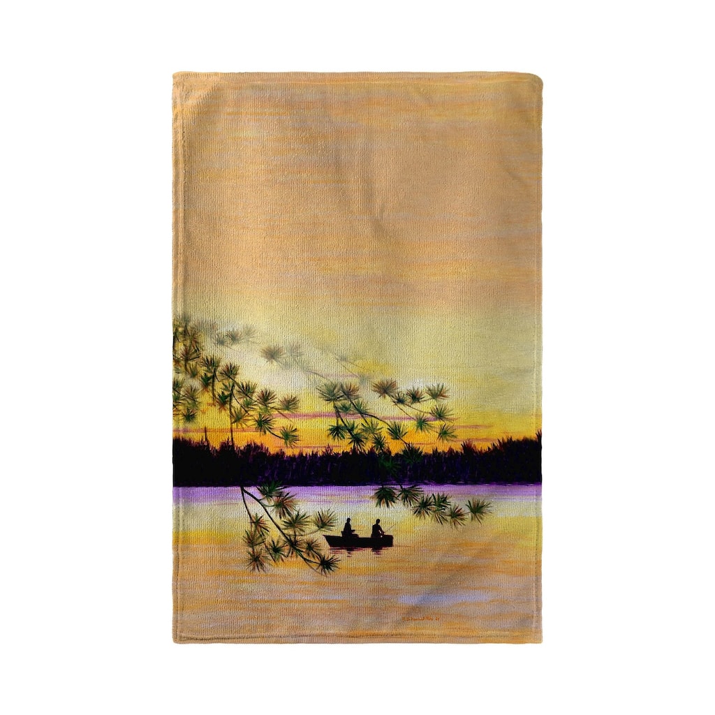 Sunset Fishing Kitchen Towel - 16x25