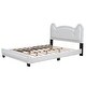 preview thumbnail 10 of 10, Full Size Upholstered Platform Bed with Ears Shaped Headboard