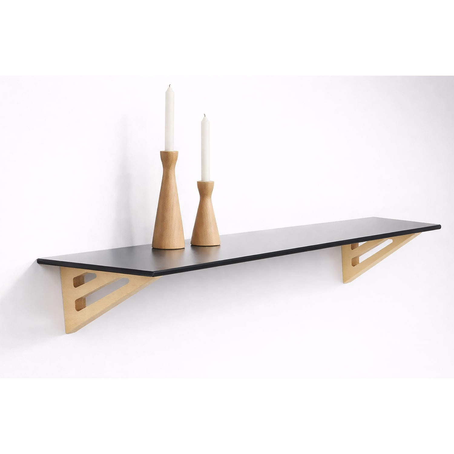 Wallscapes Puzzle Shelf Kit - Black Sparkle with Bracket