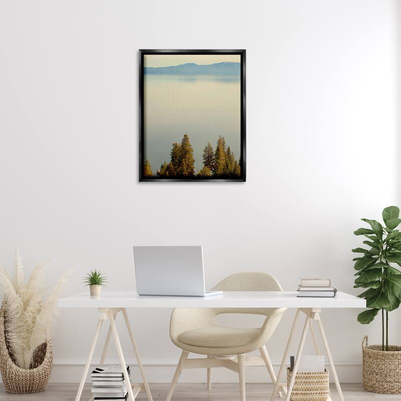 Stupell Pure Bliss Lake View Framed Floater Canvas Wall Art Design By Gemma Bardot