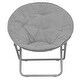 preview thumbnail 8 of 7, Kids' Solid Color Faux Fur Folding Saucer Chair Grey
