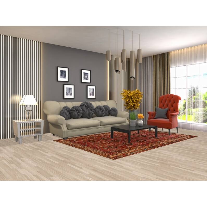 Hand Knotted Oriental 100% Wool Carpet Traditional Tribal Red Kashkoli Area Rug - 8' 2'' X 5' 4''