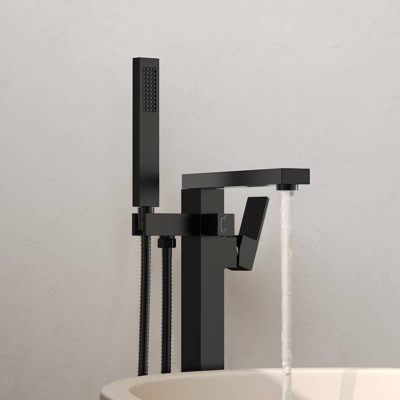 GRANDJOY 1-Handle Stylish Freestanding Tub Faucet with Hand Shower