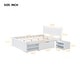 preview thumbnail 4 of 16, Full Size Platform Bed with Drawer And 2 Shelves, White