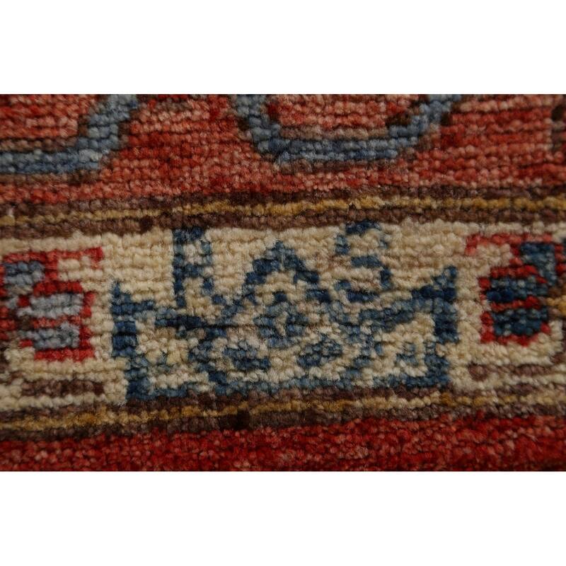 Hand Knotted Oriental 100% Wool Carpet Traditional Medallion Beige & Ivories Heriz (serapi) Area Rug - 11' 10'' X 9' 2''