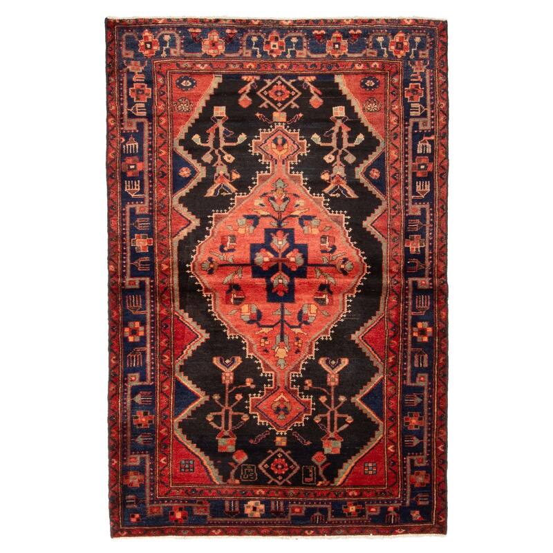 ECARPETGALLERY Hand-knotted Anatolian Vintage Red Wool Rug - 4'0 x 6'4