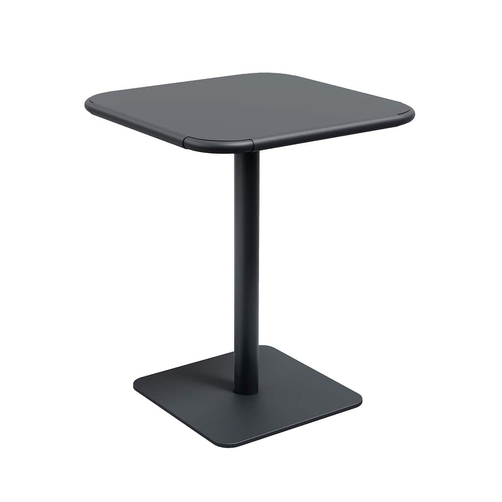 Haley Square Steel Table 24" Black