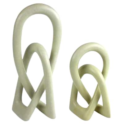 Eternal Love Knot Natural Sculptures, Set of Big and Small - N/A
