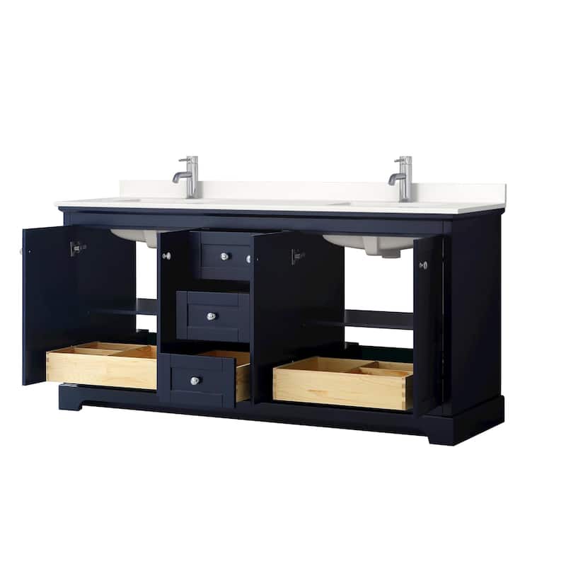 Avery 72-inch Double Vanity, Quartz Top
