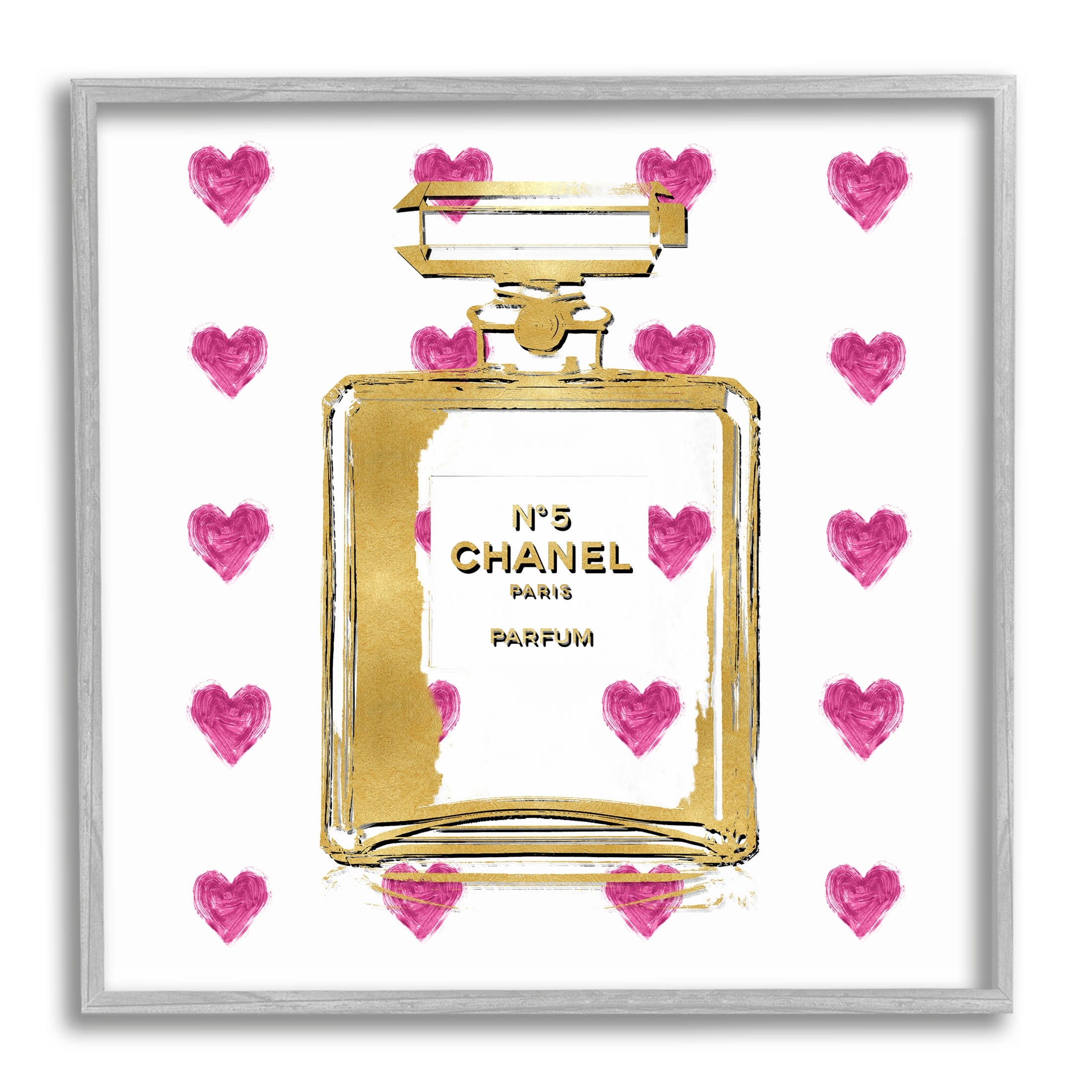 Stupell Hearts Pattern Perfume Bottle Framed Giclee Art by Madeline Blake -  Bed Bath & Beyond - 37227312