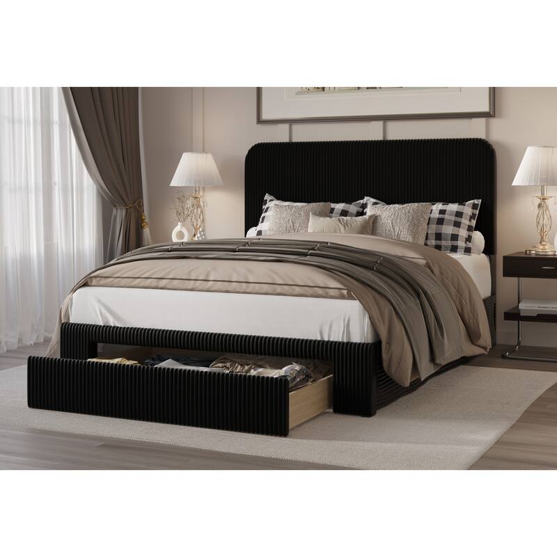 Freya Upholstered Storage Panel Bed