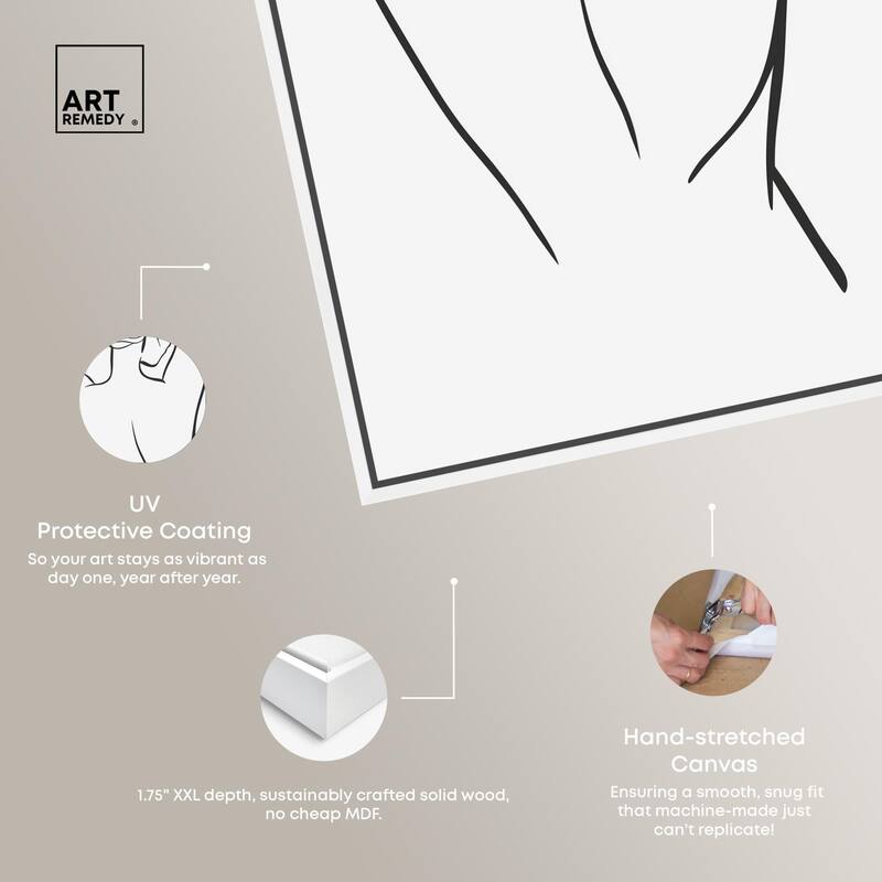 Woman in Contour Canvas by Art Remedy