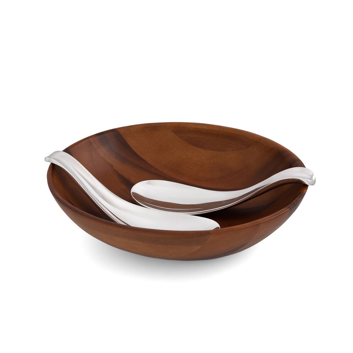 Nambe Yin Yang Salad Bowl with Serving Utensils Bed Bath & Beyond