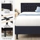 preview thumbnail 6 of 65, VECELO Upholstered Kids Bed Frame with Diamond Tufted Headoard,Twin Size Bed Set of 2