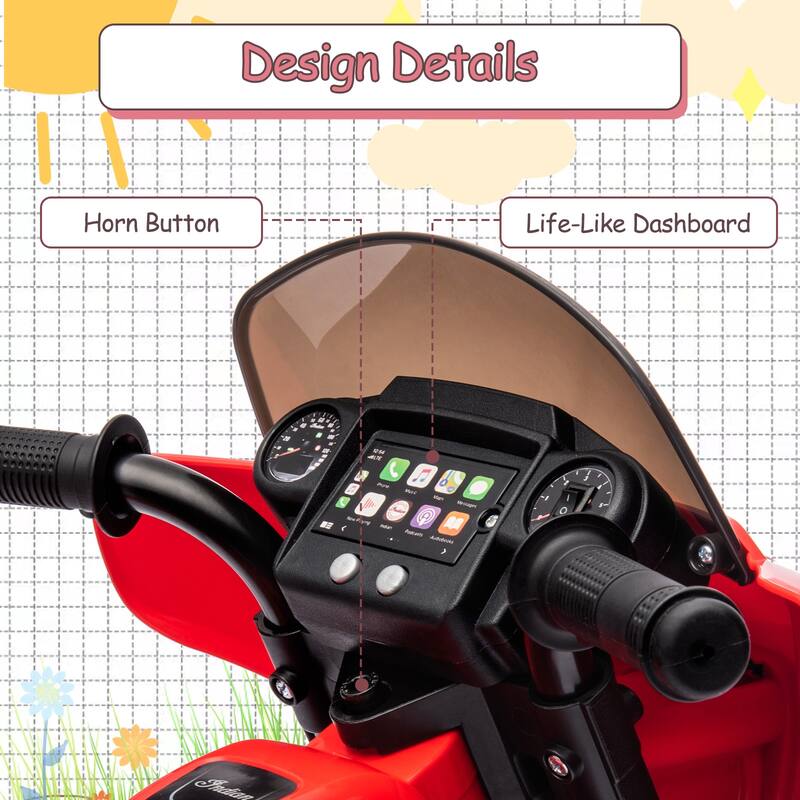 Ride on Motorcycle for Kids, 6V Electric Dirt Bike