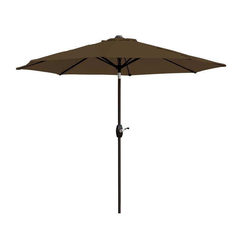 Brock 9-Foot Market Patio Umbrella with Concrete Base Weight Stand Included