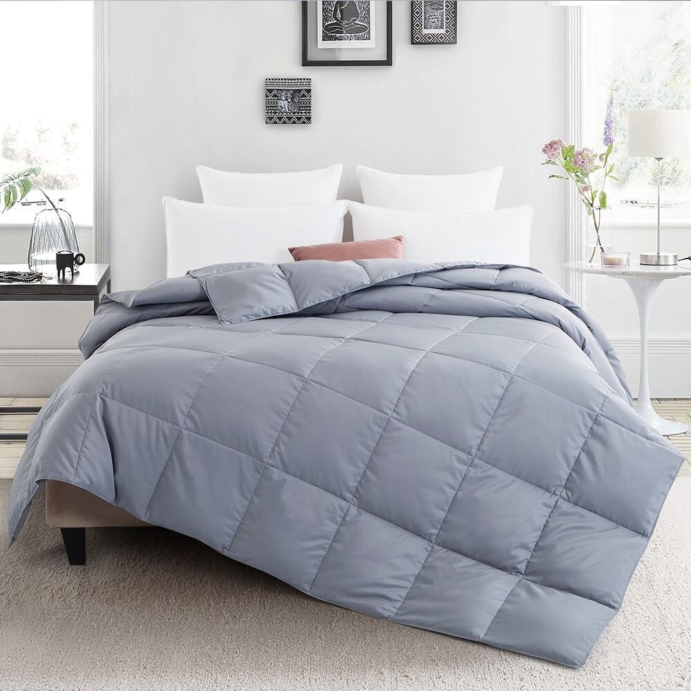 PuredownUltra Lightweight Down Comforter (Gray Full/Queen) DailyMail
