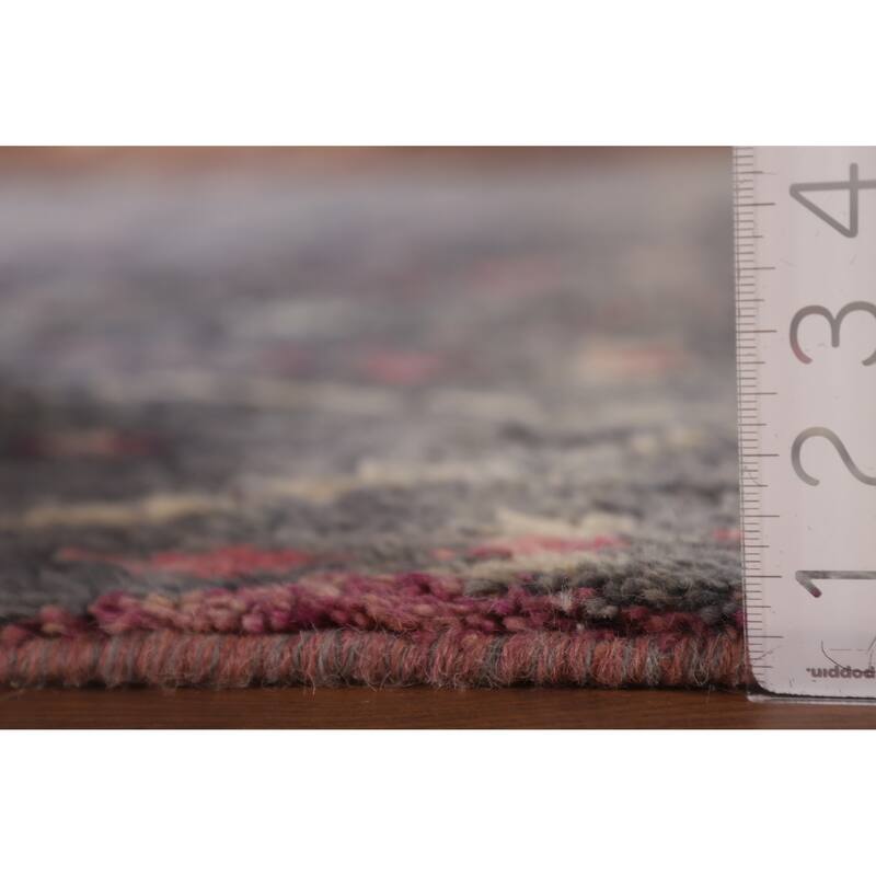 Plush Moroccan Area Rug Handmade Wool Carpet - 6'2" x 9'11"