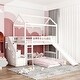 preview thumbnail 3 of 30, Twin over Twin Bunk Bed with Slide, Storage Steps & Playhouse Design