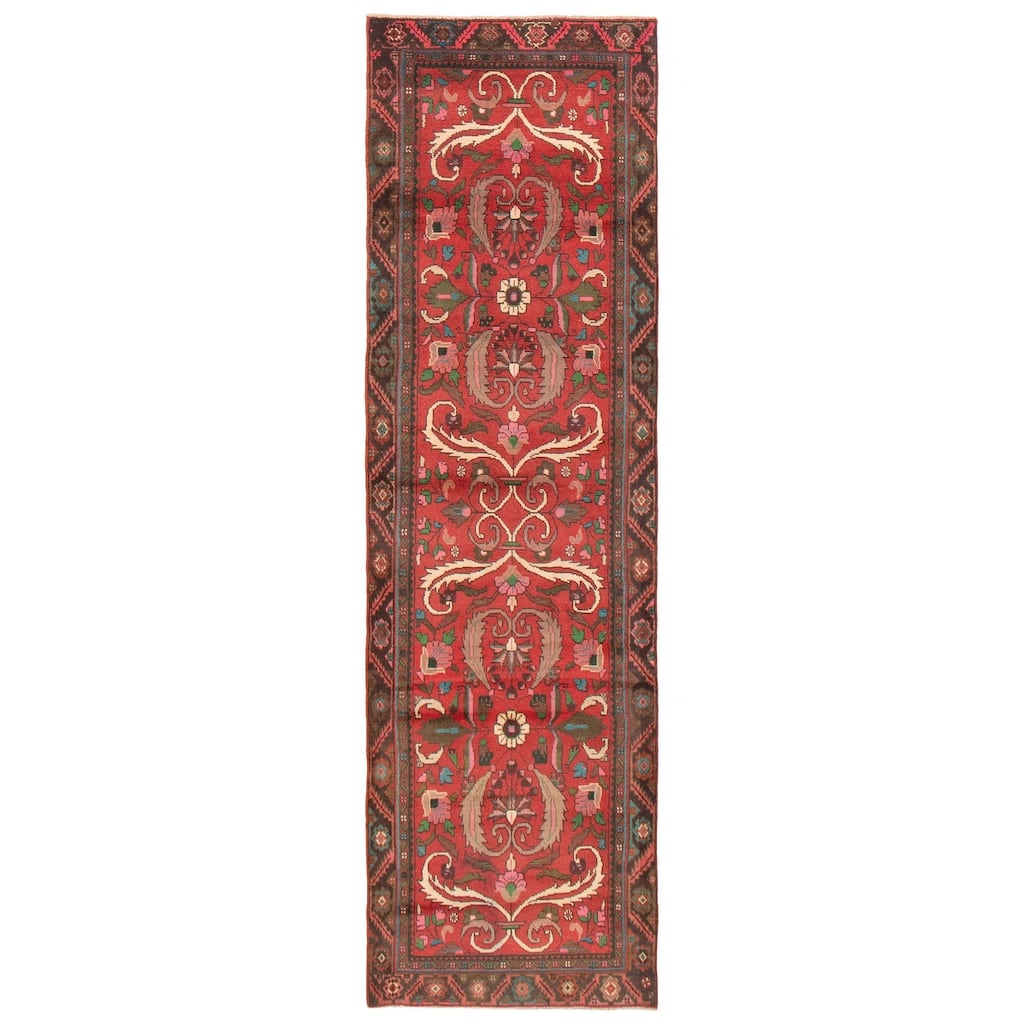 ECARPETGALLERY Hand-knotted Andelz Red Wool Rug - 2'11 x 9'11