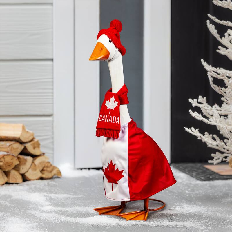 Porch Goose Outfit for Garden Statue - Maple Pride