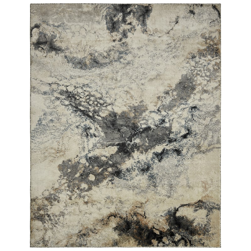 Sandstone Beige Abstract Area Rug