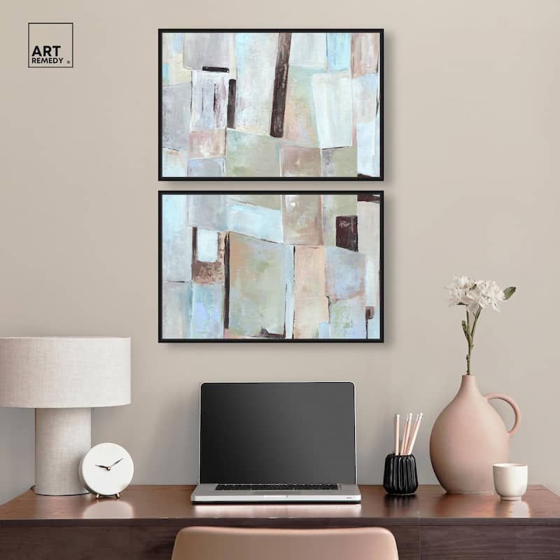 Crossed Lines Canvas Set of 2 by Art Remedy