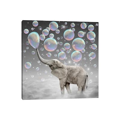 iCanvas "Dream Makers - Elephant Bubbles" by Soaring Anchor Designs Canvas Print