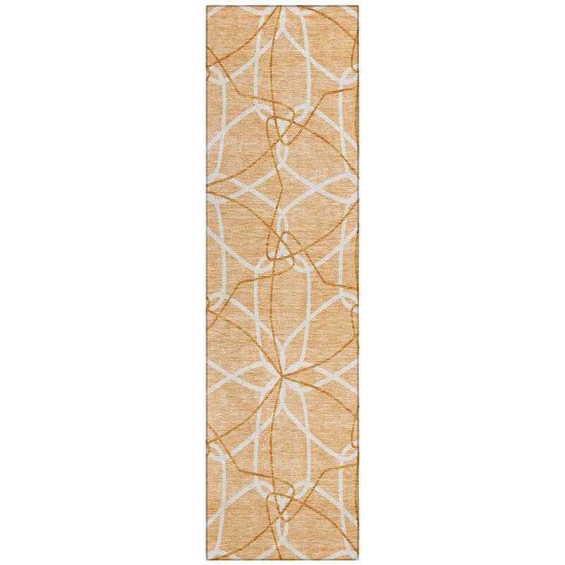 Machine Washable Indoor/ Outdoor Abstract Prism Chantille Rug