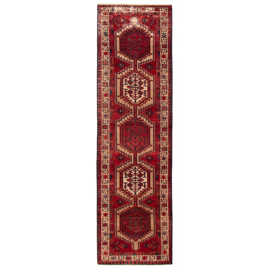 ECARPETGALLERY Hand-knotted Konya Anatolian Red Wool Rug - 3'3 x 11'4