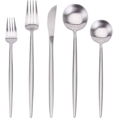 Matte Silverware Set 20-Piece
