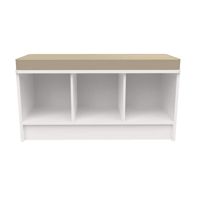 Porch & Den Southbrook 3-cube Storage Bench with Tan Cushion