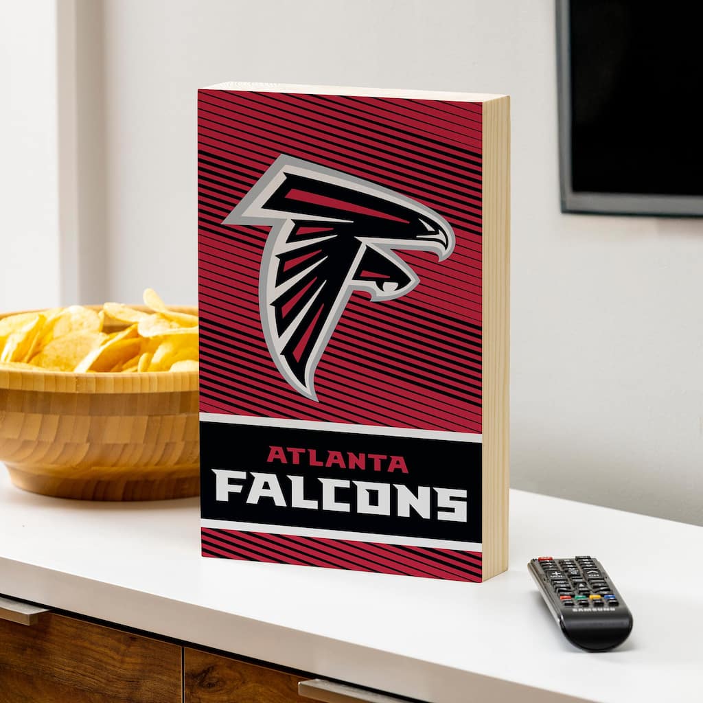 Atlanta Falcons Wooden Tabletop Mantel Shelf Sign
