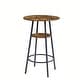 preview thumbnail 36 of 37, New Style Bar Table Set with Bar Stools PU Soft Seat with Backrest and Footrest ,1 Wooden Table(Set of 3 or Set of 5)