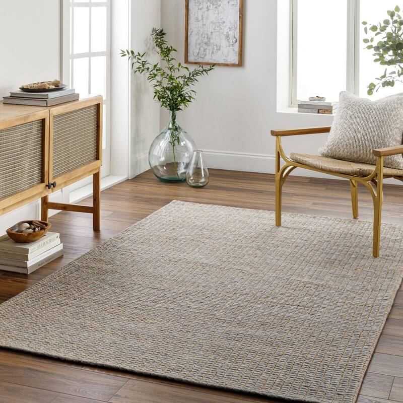 Livabliss Priya Handmade Jute & Wool Blend Area Rug - Grey/Natural - 2' 3" x 3' 9"