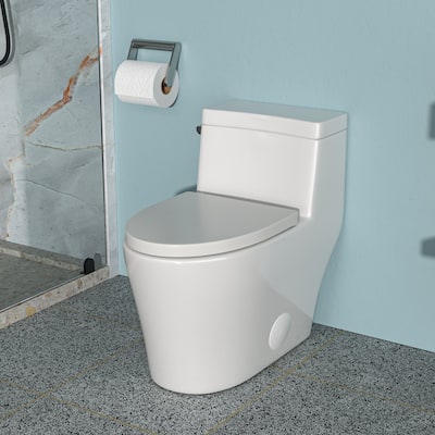 1.28 GPF Single Flush One-Piece Toilet with Soft Closing Seat - 29'' x 16'' x 27''