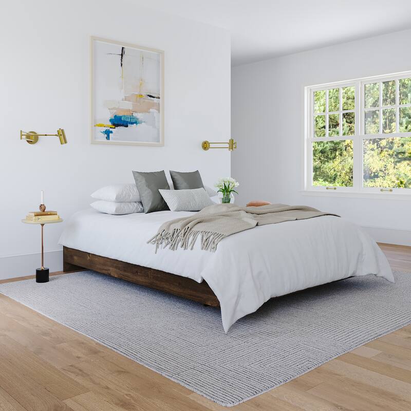 Nexera Platform Bed Frame , Brown
