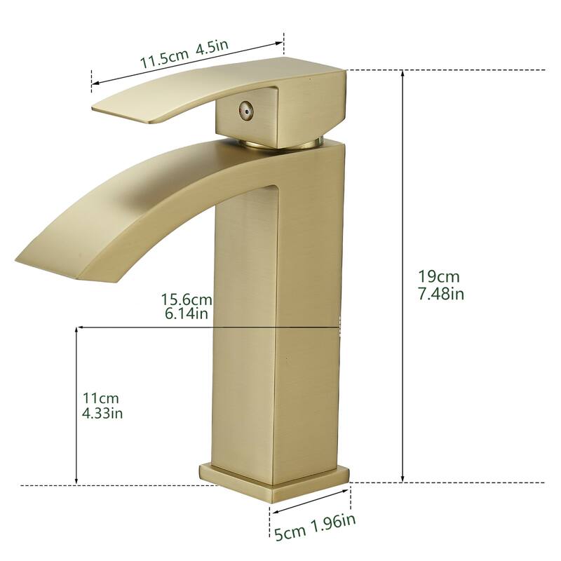 Topcraft Single Handle Modern Bathroom Faucet