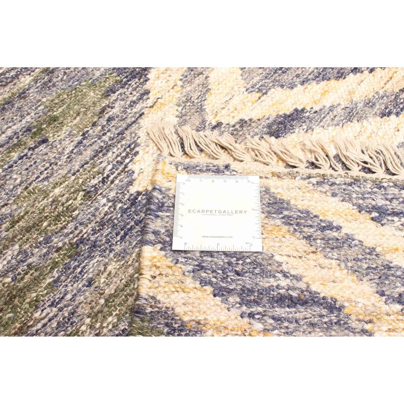 ECARPETGALLERY Flat-Weave Ankara FW Dark Grey Wool Kilim - 5'3 x 8'1