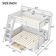 preview thumbnail 7 of 8, White Twin over Full Bunk Bed with LED, Charging Station, Storage Shelves, and Drawer
