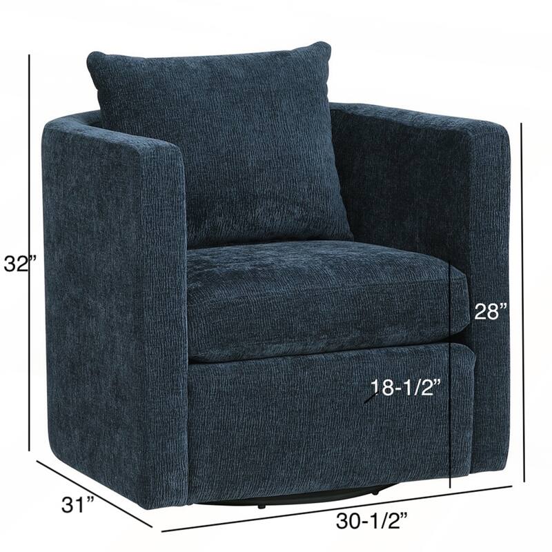 Performance Fabric Swivel Barrel Chair