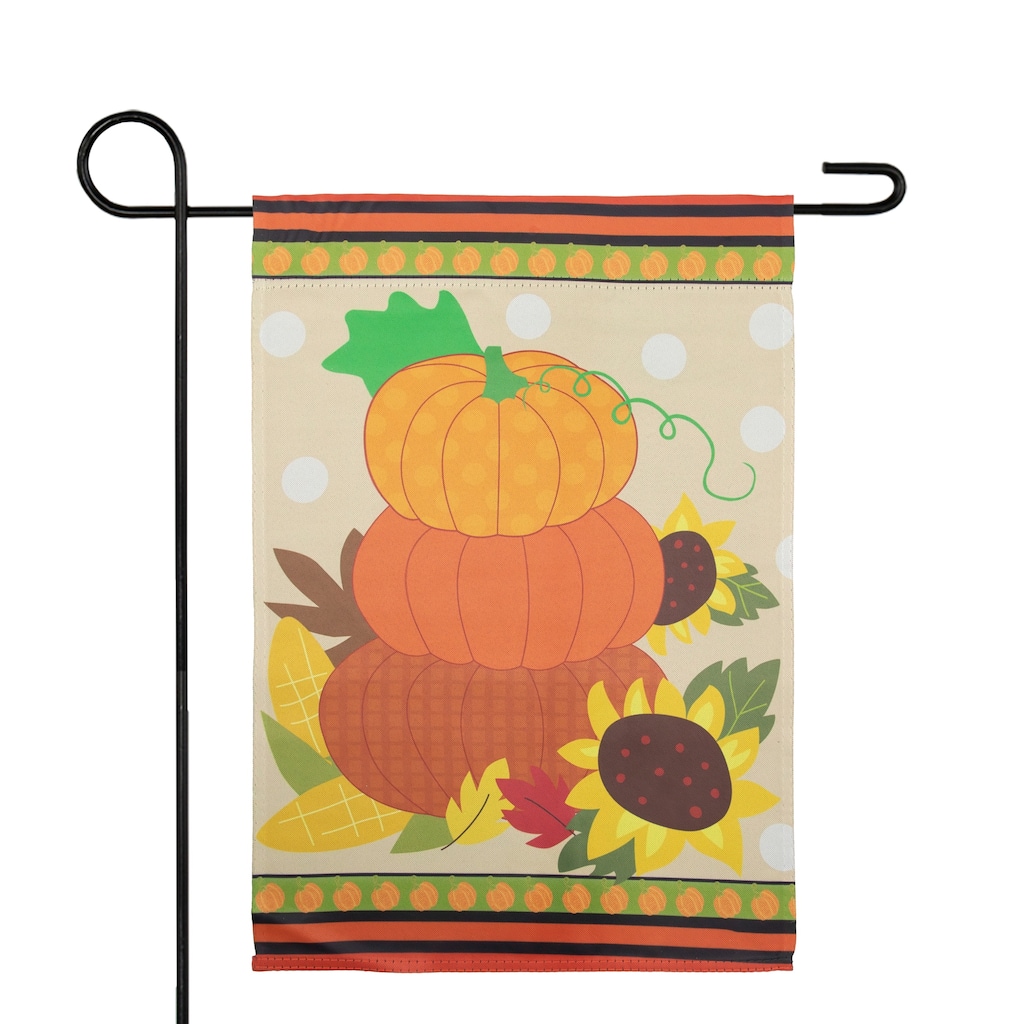 Pumpkins and Sunflowers Autumn Garden Flag 12.5" x 18"