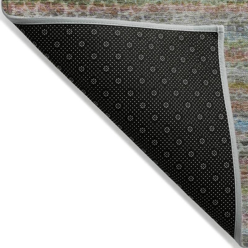 Machine Washable Indoor/Outdoor Transitional Striped Chantille Rug