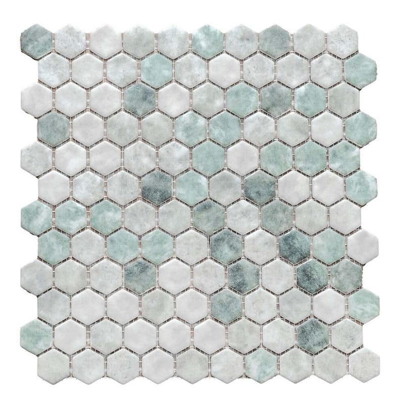 Eterna Hex 1x1 Glass Hexagon Mosaic Tile - Floor, Wall & Backsplash