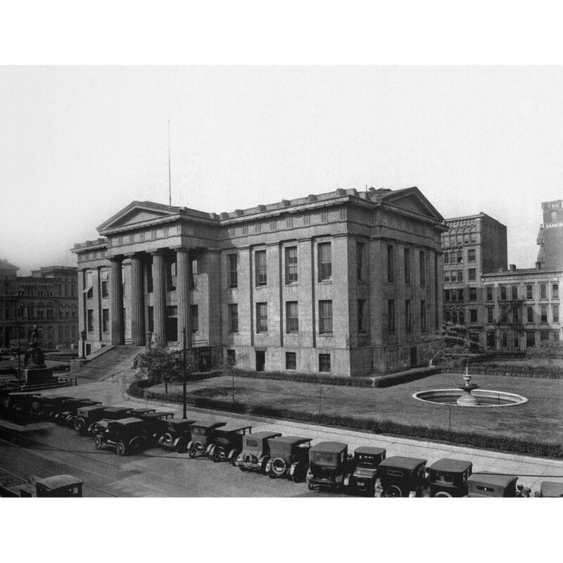 Jefferson County Court House Black and White Gallery Wrapped Canvas